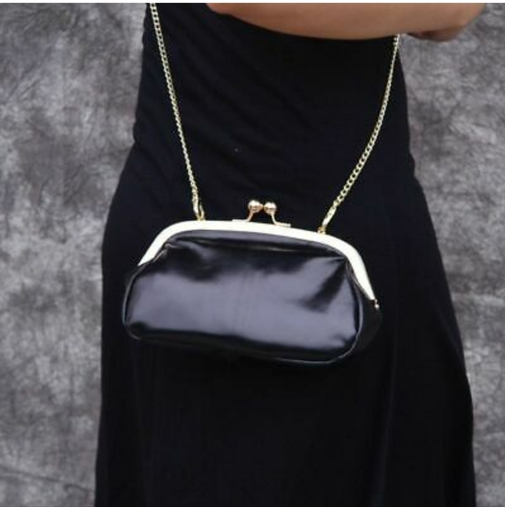Mini Sling Bag with gold chain